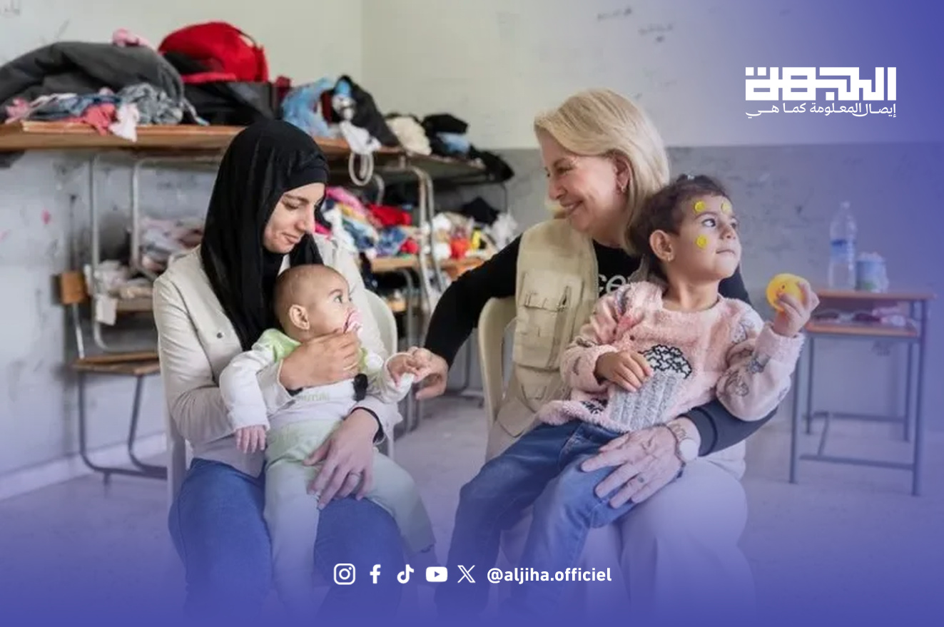 كاثرين راسل خلال زيارة اليونيسف إلى لبنان في أكتوبر 2026