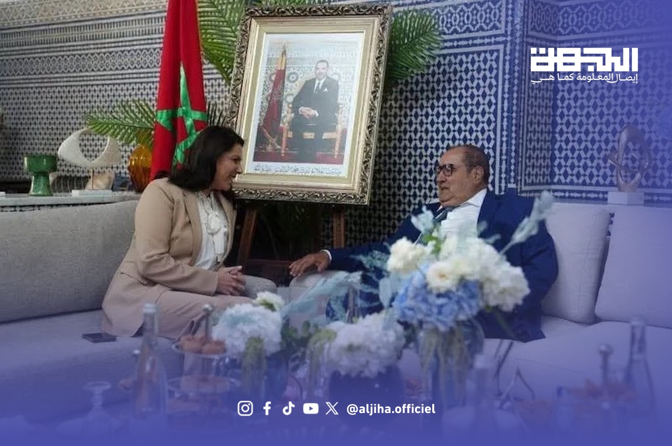 فاطمة الزهراء المنصوري وإدريس لشكر خلال مشاورات تشكيل الحكومة في الرباط